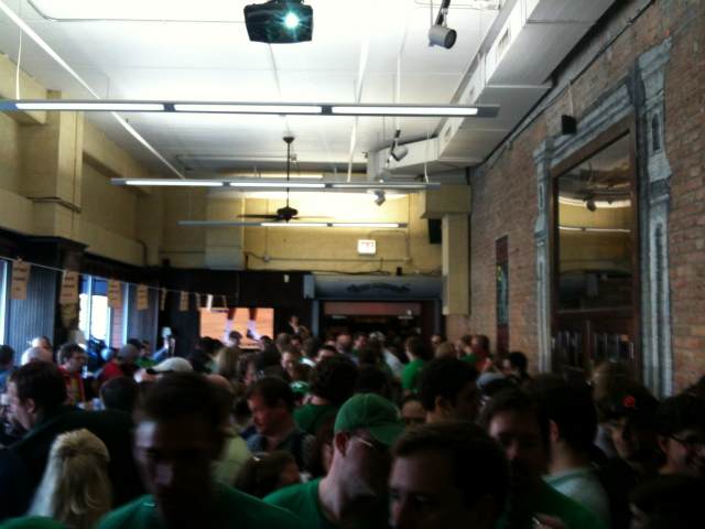 Some of the crowd at Goose Island Clybourn. (Chicagoist/Chuck Sudo)