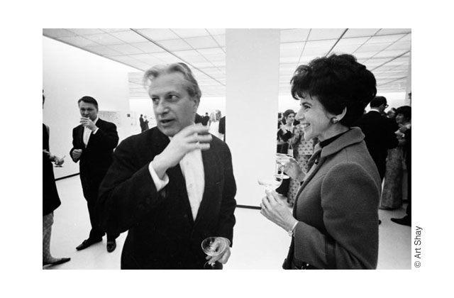 Two years earlier, I was proud when Studs (shown here with my beautiful wife, the rare book dealer, Florence Shay), attended an exhibition of my Chicago and African pictures&mdash;all black and white at the Stephen Daiter Gallery. Note that each of my subjects was holding two different kinds of wine!\r\n