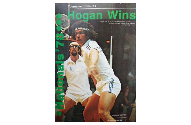 In 1978 for the national championship, Marty Hogan kills against Charlie Brumfield; these were the top two ranked players for years. It was Brumfield I quoted at my acceptance speech. \"Charlie had just watched me win the North American National Title. I thought he was coming up to congratulate me. No way. Charlie said, âI just watched you beat that pathetic stiff of a Canadian for the title.\' he said. \'Look Art- when I\'ve been dead for 6 months have them dig me up and I\'ll still spot you 10 points.\' He probably could-but graciously reminded the audience that the day I was shooting Steve Keeley for SI, Keeley had ODâd on four or five bagels with lox. But I had 2 hours before plane time so we went to Steve\'s club. Sick as he was he got on the court with me and I beat him 2 of 3 games. The highlight for me was an airline stewardess on the balcony running to get a crew full of sister stews  to see, \"This chubby old guy beating the shit out of Keeley.\" Keeley looked like a marked down blonde Greek god and was a great favorite as a teacher in Lansing, Mich. He was also the co-inventor of paddle ball.