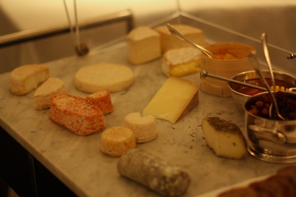 A traditional cheese cart - the first we\'ve seen in a long time.