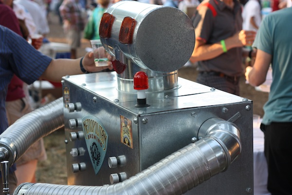 A beer robot from Metropolitan brewing.