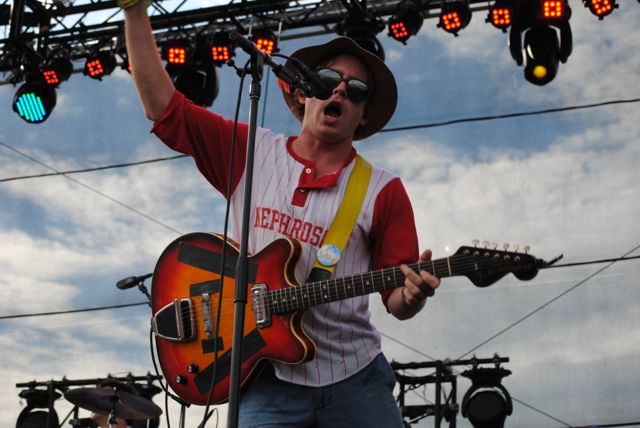 Scott McMicken of Dr. Dog performs at Forecastle Fest 2012 in Louisville. Photo by Samantha Abernethy.