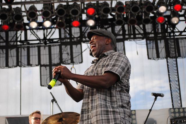 Corey Glover of Living Colour joined Galactic for a full set at Forecastle 2012 in Louisville. Photo by Samantha Abernethy.
