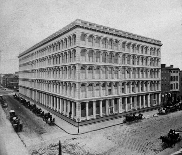\<br/\>The fashionable \<strong\>SHOPPING\<\/strong\> district had been on Broadway just south of Houston Street, with upscale merchants like Tiffany and Ball, Black & Co., but bigger stores started to move north.  In 1858, \<strong\>MACY\'S\<\/strong\> opened: Back then, it was \"R.H. Macy Dry Goods,\"  on 6th Avenue between 13th and 14th Streetsâon their first day of business they made a little over $11, or $297.09 today.  Macy\'s introduced annual clearance sales in 1863 and the store kept expanding throughout the years, eventually moving to 18th Street and Broadway, on the \"\<a href=\"http://en.wikipedia.org/wiki/Ladies%27_Mile_Historic_District\"\>Ladies\' Mile\<\/a\>\", the elite shopping district of the time; and by 1902, the Herald Square location opened.\r\n\<\/p\>\<p\>On Broadway, between 9th and 10th Streets, was A.T. Stewart\'s \"Iron Palace\" (pictured) of a \<strong\>DEPARTMENT STORE\<\/strong\>.  Opened in 1862, the six-story cast-iron building had a glass dome skylight and sold dry goods, like silks and fabrics, as well as manufactured ladies\' clothing.  There were also 2,000 employees and, on average, 15,000 customers a day. \<br/\>\<br/\>\r\nFor the men, there was the \<strong\>BROOKS BROTHERS\<\/strong\>, who had been making fine suits since the early 1800s. According to legend, starting in 1865, the company did not make an off-the-rack black suitâ\"the idea that this was because Abraham Lincoln wore a bespoke black Brooks frock coat when he was assassinated by John Wilkes Booth.\" This is a myth, though it\'s unclear why they didn\'t make that color suit starting in that year.  And the store was ransacked during the \<A href=\"http://gothamist.com/2012/06/21/nycs_deadliest_riot_happened_nearly.php#photo-4\"\>1863 Draft Riots\<\/a\>, as both a place where the wealthy bought their clothes and as a manufacturer of Union uniforms.\<br/\> \<br/\>\<em\>19th century New York\'s elite and underbelly await you in \<a href=\"http://ad.doubleclick.net/click;h=v2|3F95|0|0|%2a|t;260186108;0-0;0;82485700;31-1|1;48718935|48716268|1;;;pc=[TPAS_ID]%3fhttp://www.bbcamerica.com/copper?utm_source=Gothamist&utm_medium=banner&utm_campaign=copper\" rel=\"nofollow\" onClick=\"_gaq.push([\'_trackPageview\', \'/outgoing/Copper_150Years\'])\"\>BBC America\'s \<b\>COPPER\<\/b\>\<\/a\>. Watch the premiere of the riveting new series from Academy AwardÂ®-winner Barry Levinson and EmmyÂ® Award-winner Tom Fontana on Sunday, August 19, at 10/9c, only on BBC America. For more updates on the series, be sure to \<a href=\"https://www.facebook.com/CopperTV\" rel=\"nofollow\" onClick=\"_gaq.push([\'_trackPageview\', \'/outgoing/Copper_150Years\'])\"\>like \<b\>COPPER\<\/b\> on Facebook\<\/a\> and \<a href=\"https://twitter.com/#!/coppertv\" rel=\"nofollow\" onClick=\"_gaq.push([\'_trackPageview\', \'/outgoing/Copper_150Years\'])\"\>follow \<b\>COPPER\<\/b\> on Twitter\<\/a\>.\<\/em\>\<br/\>\<br/\>\<iframe width=\"640\" height=\"360\" src=\"http://www.youtube.com/embed/5C1WfSzOpm8\" frameborder=\"0\" allowfullscreen\>\<\/iframe\>\<\/i\>\<img src=\"http://secure-us.imrworldwide.com/cgi-bin/m?ci=ade2011-ca&at=view&rt=banner&st=image&ca=copper&cr=site&pc=watcheffect&ce=siteservedtag&rnd=[timestamp]\" /\>