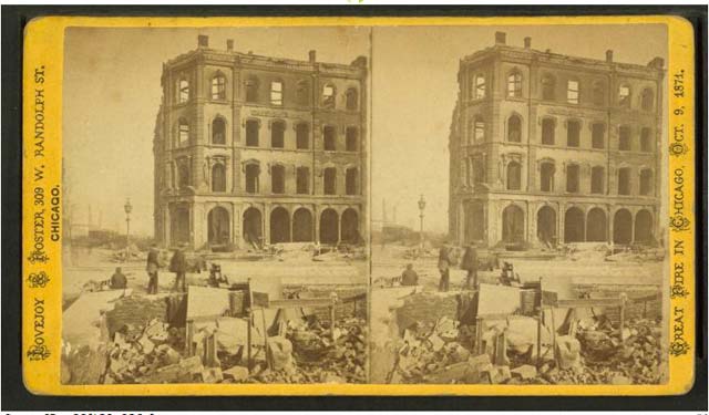 The Tribune\'s original wooden building, built in 1869,  at Dearborn and Madison Streets was destroyed by the fire. Its famous, current Neo-Gothic style building \<a href=\"http://corporate.tribune.com/pressroom/?page_id=2313\"\>was built in 1925\<\/a\>. (Image via New York Public Library)\<img src=\"http://secure-us.imrworldwide.com/cgi-bin/m?ci=ade2011-ca&at=view&rt=banner&st=image&ca=copper&cr=site&pc=watcheffect&ce=siteservedtag&rnd=[timestamp]\" /\>\<img src=\"http://ad.doubleclick.net/imp;v1;f;260186108;0-0;0;84274302;1|1;48718935|48716268|1;;cs=l;pc=[TPAS_ID];%3fhttp://ad.doubleclick.net/dot.gif?[timestamp]\"\>