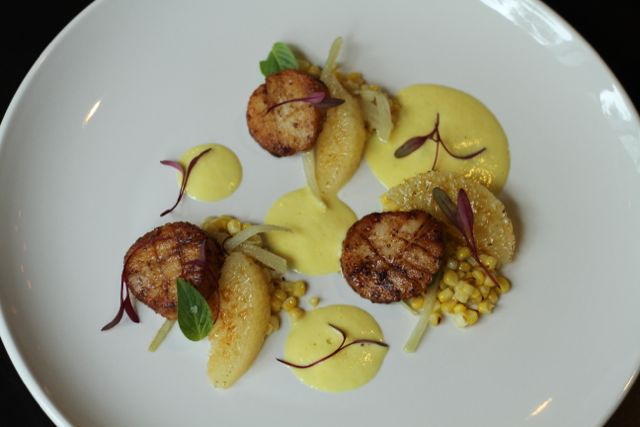 Summer corn and scallop special