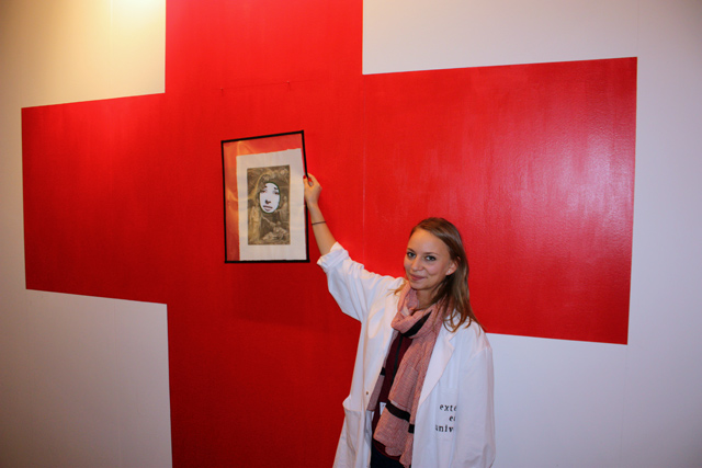 Berlin\'s Bourourina Gallery\'s interactive \"art is a doctor\" concept had EXPO visitors talking about their fun treatment options.