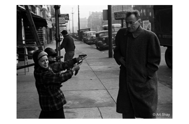 Out on Madison Street, we got bounced by two playful young wielders of toy guns.