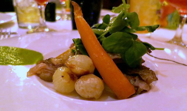 lamb belly with pea, mint, carrot from the Atwood Cafe