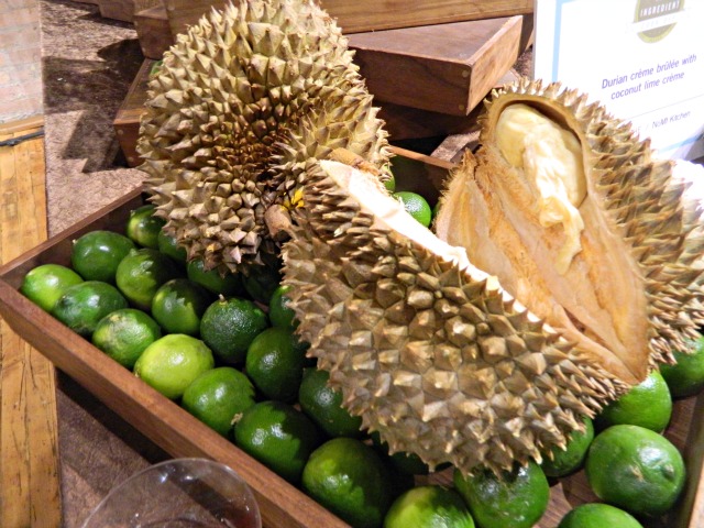 Durian on the table at NoMI.