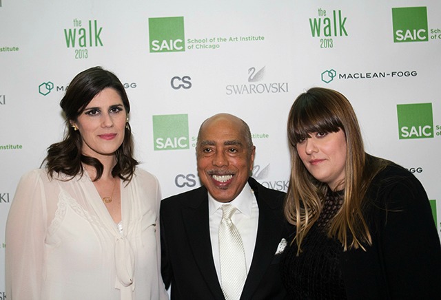 Laura and Kate Mulleavy with SAIC President Walter Massey