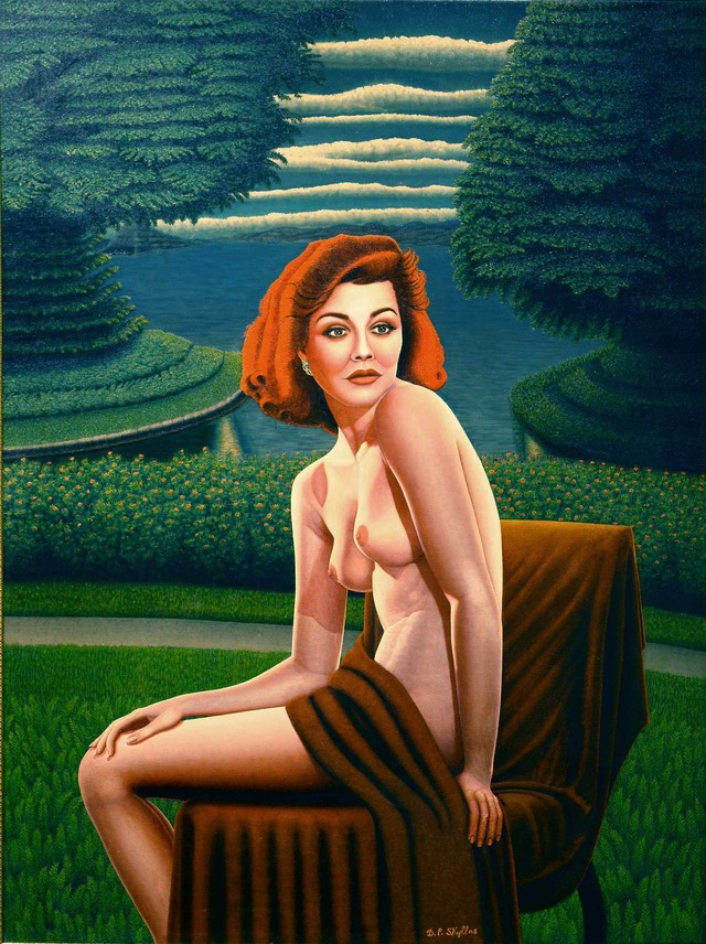 Drossos P. Skyllas, Nude Seated in Garden